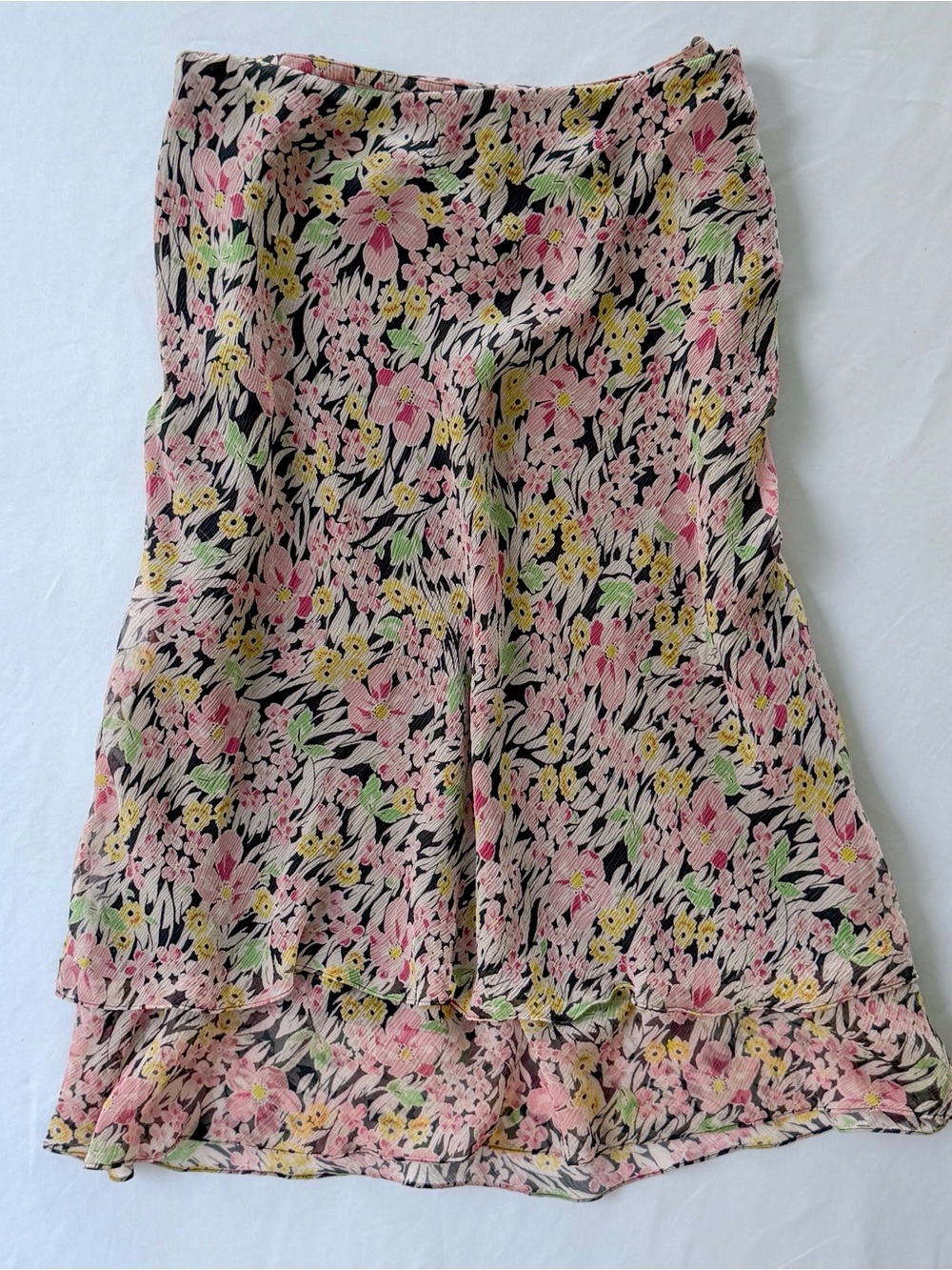 Vintage Y2K Silk Midi Skirt